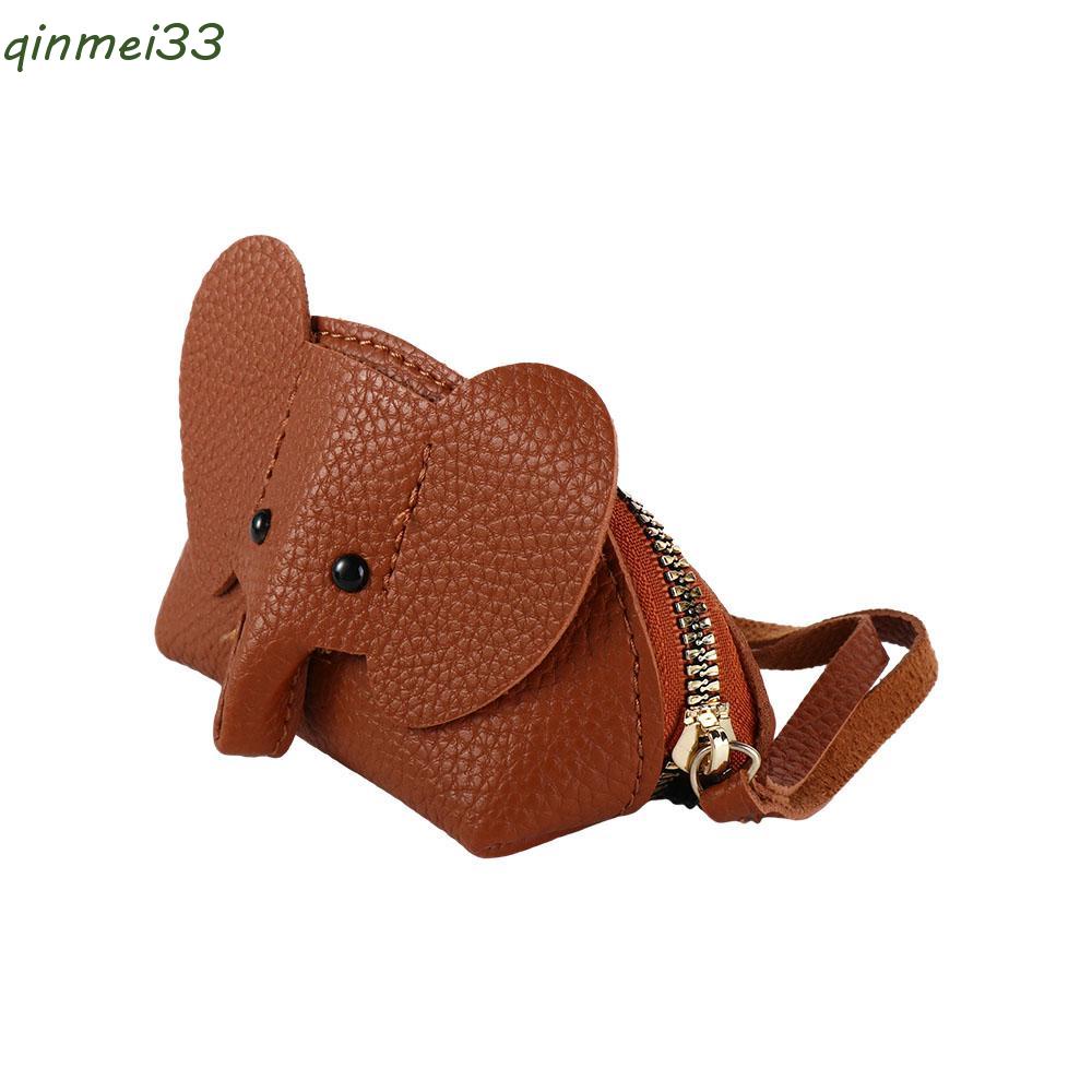 QINMEI Women Coin Purse Cute For Girls With Key Ring Zipper Change