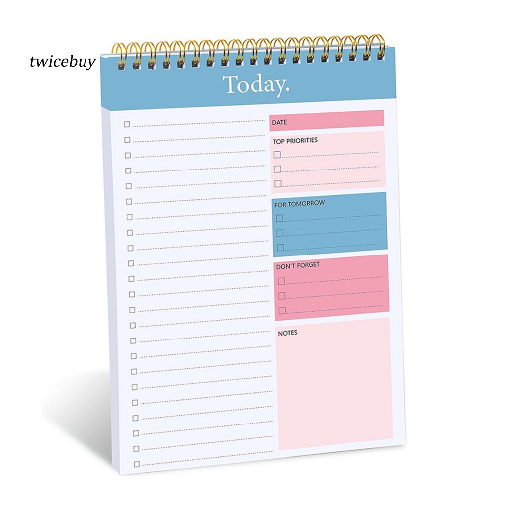【sale】 Work Efficiency Improving To-do List Notepad Planner with Spiral ...