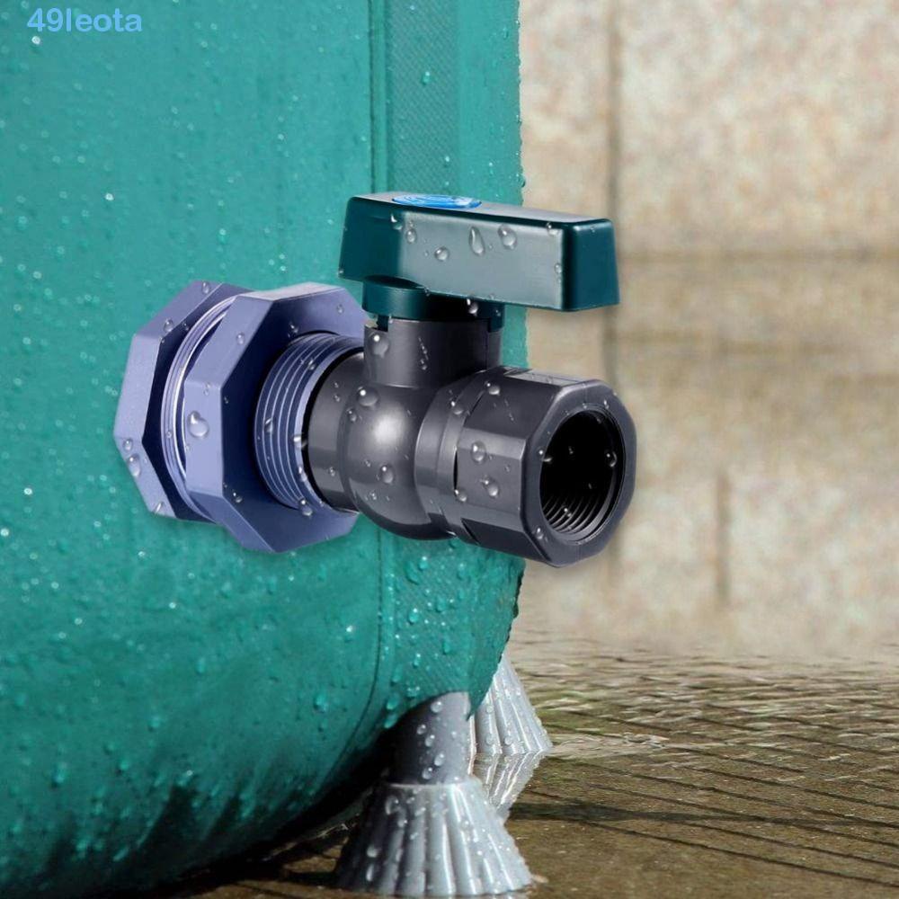 LEOTA PVC Rain Barrel Diverter Kit, With Bulkhead Fitting Durability Rain Barrel Valve
