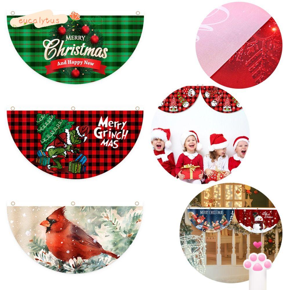 EUFASHION Christmas Flag Banner, Fanshaped Navidad Cristmas Drop