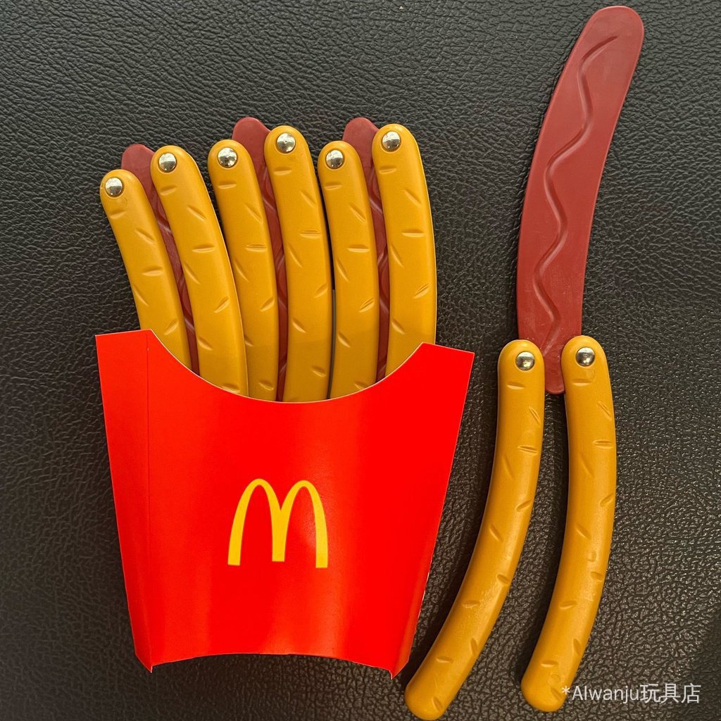 Hot Dog Butterfly Knife Toy Hot Dog Maimen Toy Swing