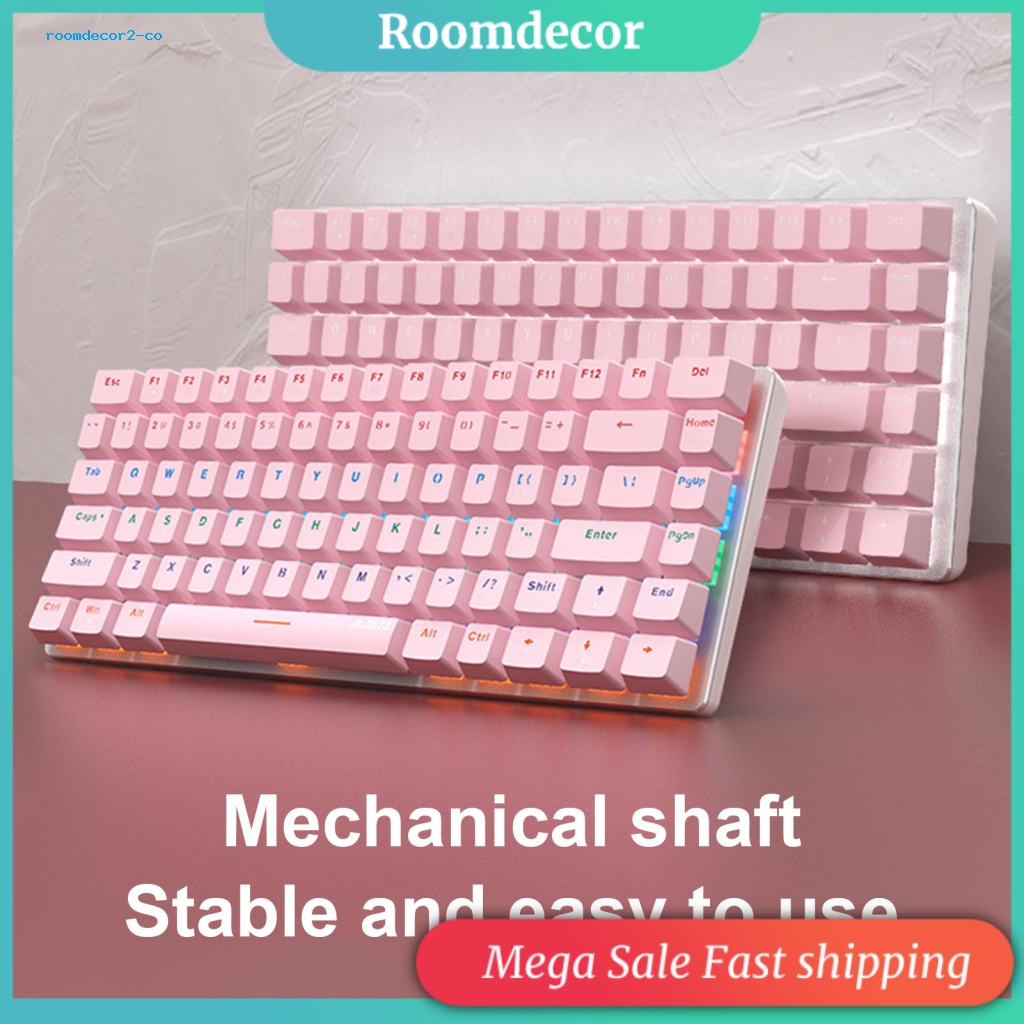 AJAZZ AK33 Mechanical Keyboard High Sensitivity Red/Blue Switch 82 Keys White Backlight Gaming