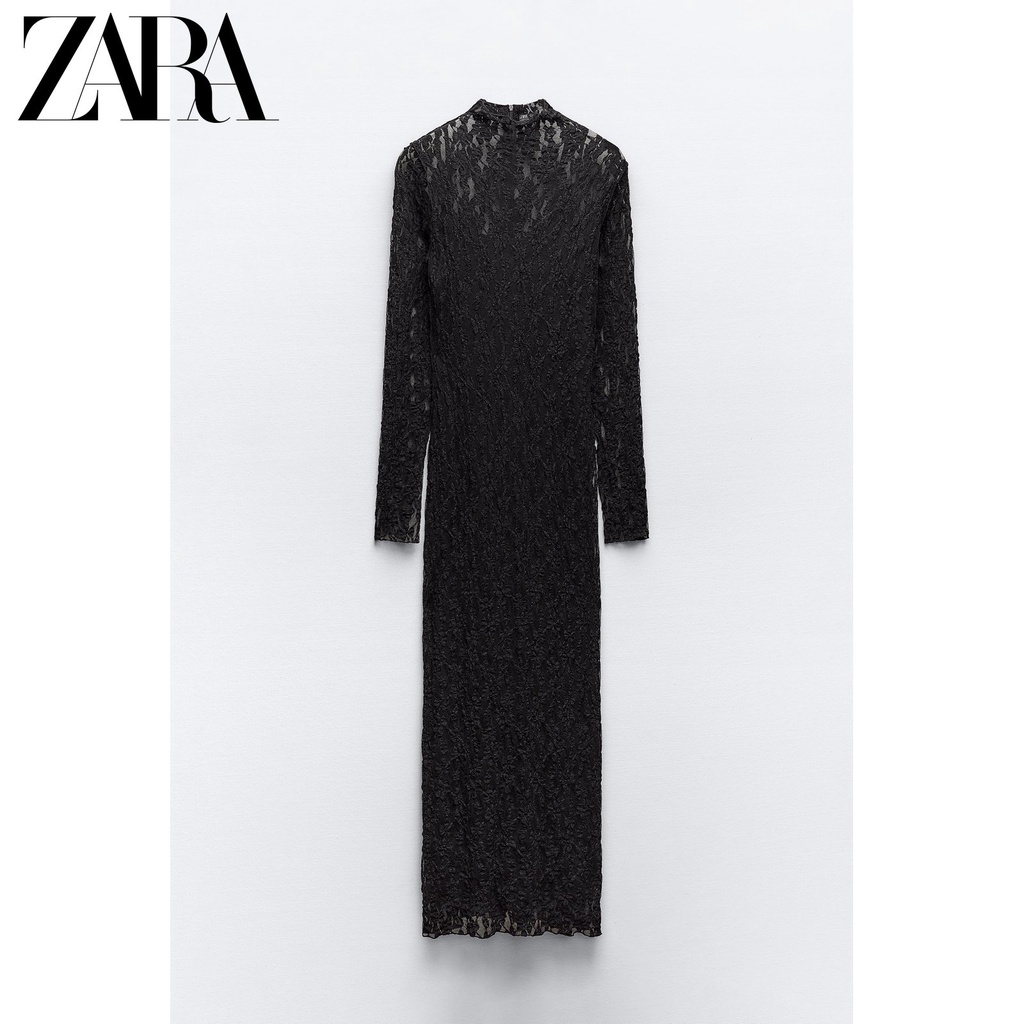 Zara Autumn Winter New Style Women's Lace Decoration Dress 8342239