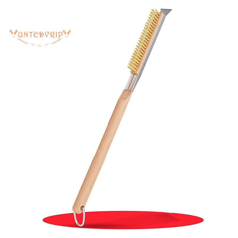 1 PCS Pizza Oven & Stone Brush with Scraper 21In Clean Stone Between