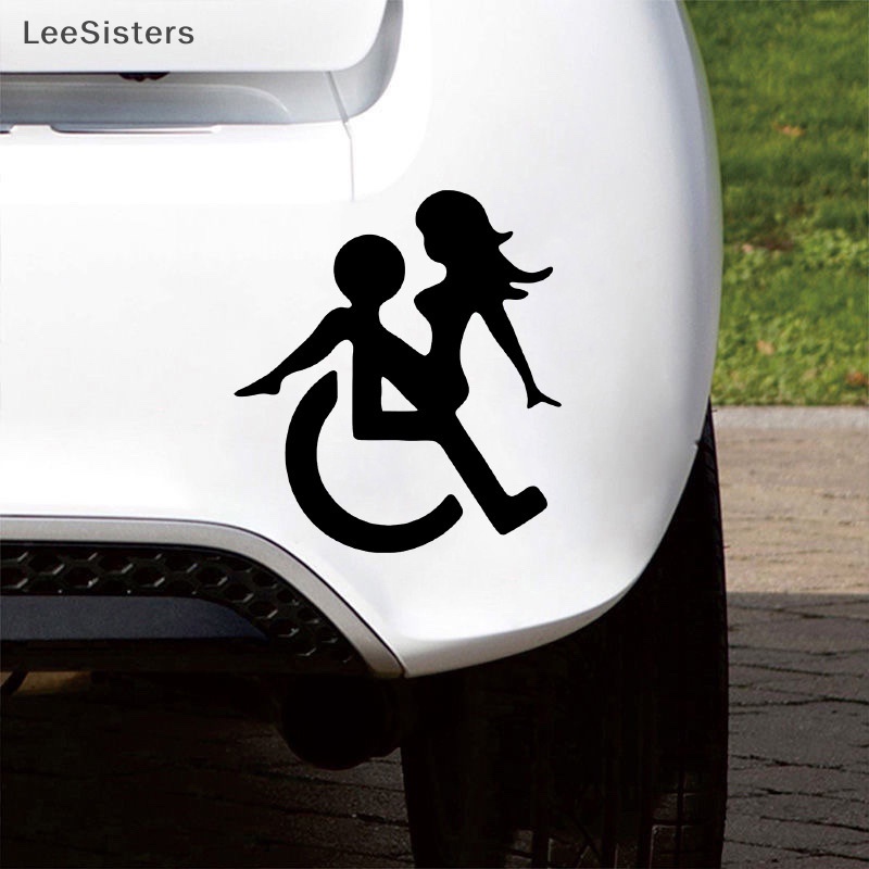 Leesisters Disabled Person Wheelchair Car Bumper Sticker Vinyl Decal Car Truck Vehicle