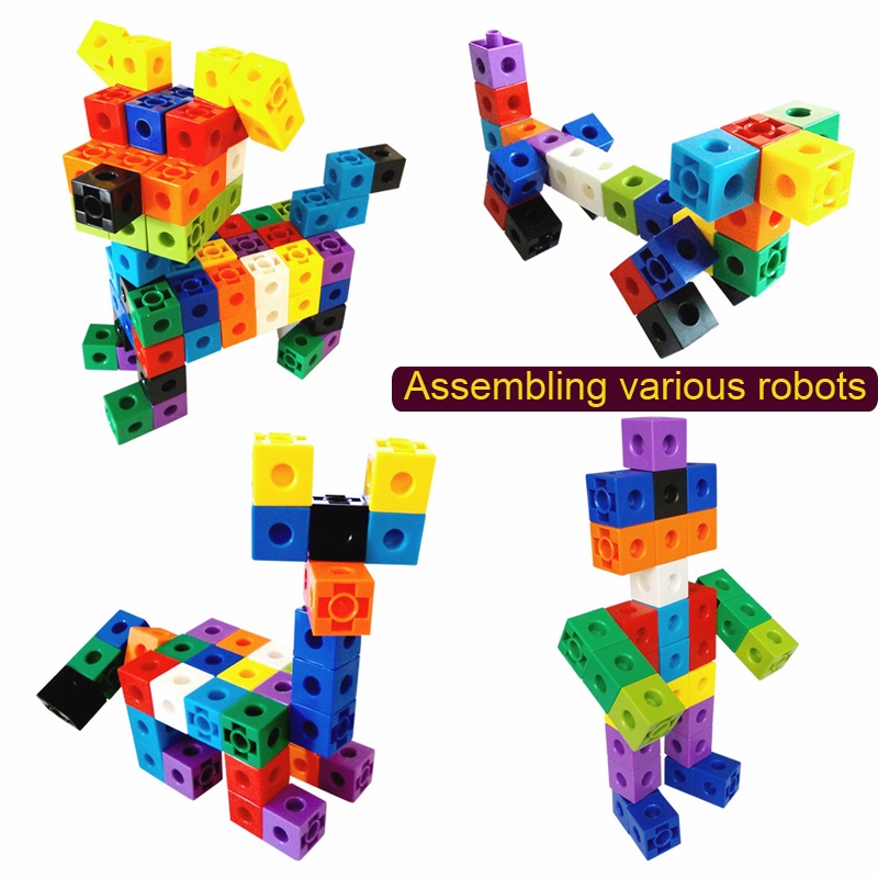 100PCS Building Block Toy Kids Linking Cube Blocks Children Spatial ...