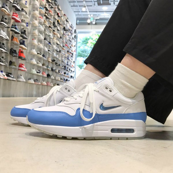 Nike air max 1 premium sc carolina clearance blue