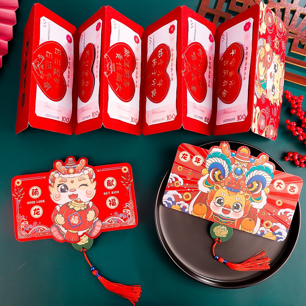 3D Flodable Stretchable Red Envelope / Creative Spring Festival Red ...