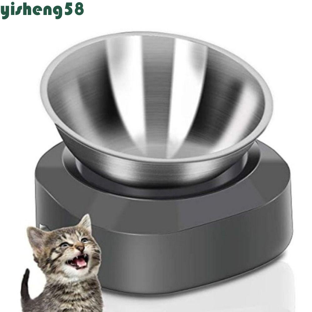 YISHENG Stainless Steel Cat Bowl, Non-Slip Adjustable Adjustable Cat ...