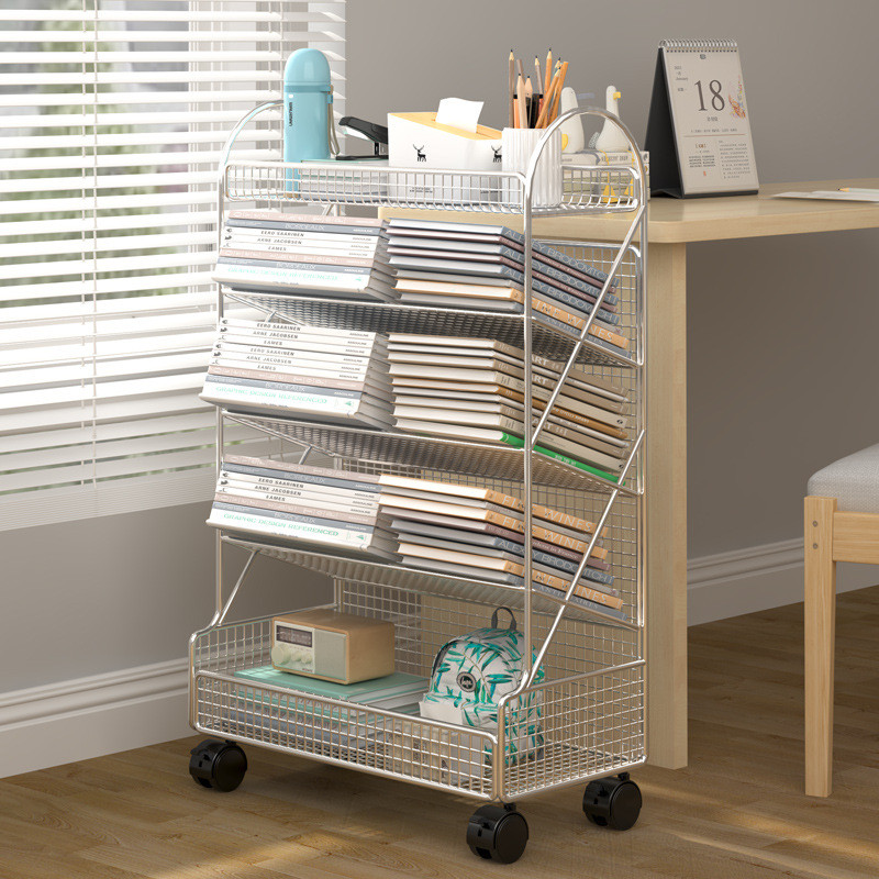 Bookshelf Student Desk Storage Book Storage Rack Desk Side Floor ...