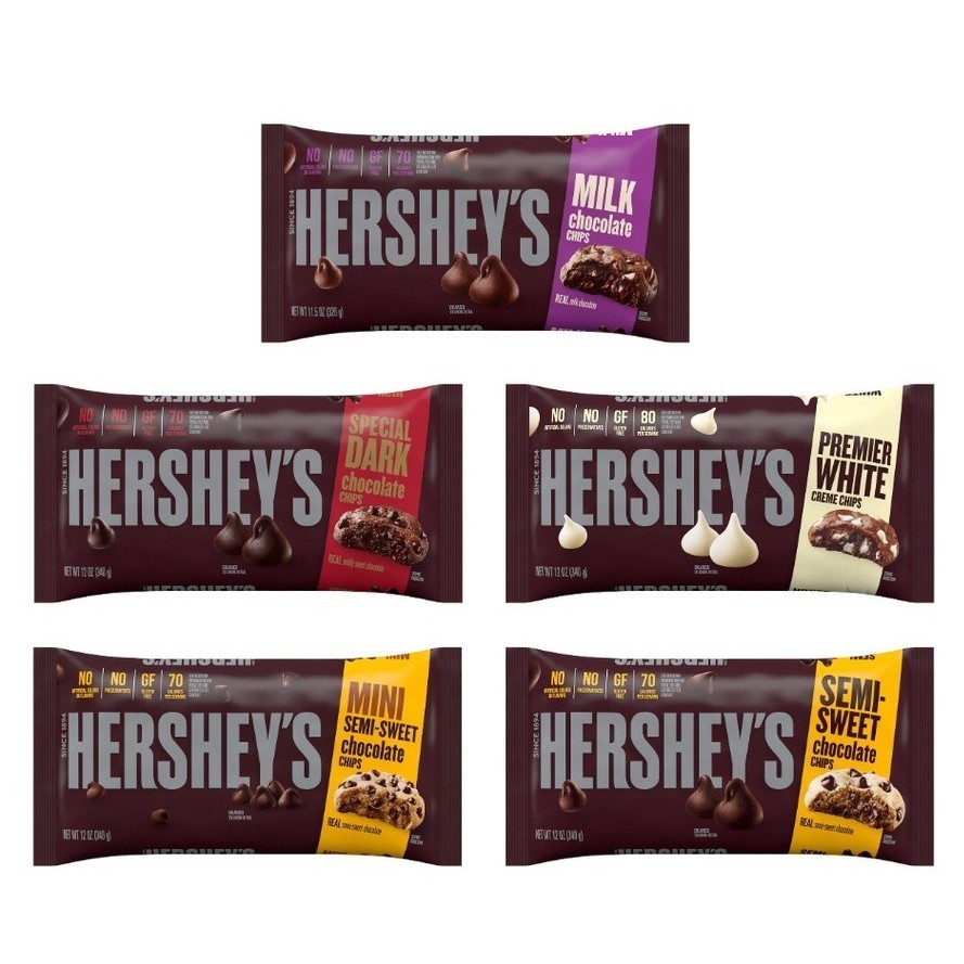 Hershey’s Milk Chocolate Chips/ Semi-Sweet / Mini Semi-Sweet / Dark ...
