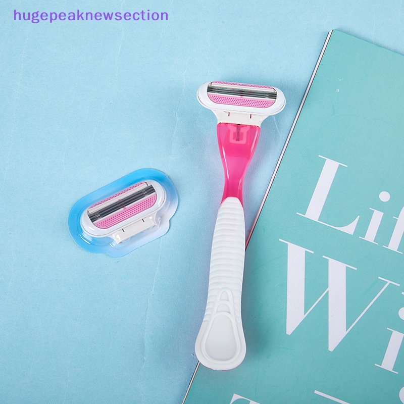 hugepeaknewsection Women Safety Razor 3 Layers Shaving Razor Blades