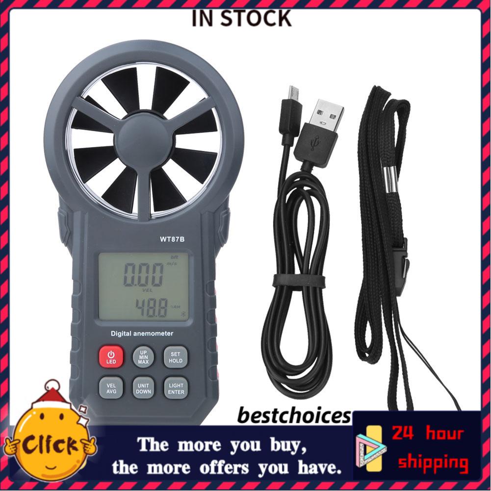 Bestchoices Anemometer USB Digital Handheld With Backlight Air Volume ...