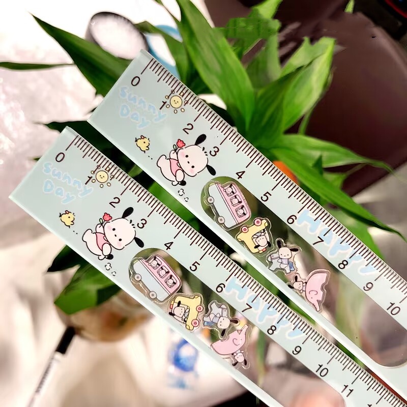 15cm Cute Cartoon Pacha Dog Rocker Shaker Ruler Acrylic Thickened Ruler ...