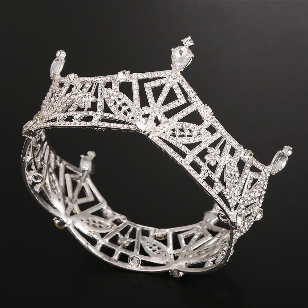 Janefashions 4.5" Pageant Beauty Queen Rhinestone Crystal Hair Tiara Crown With Combs T1293