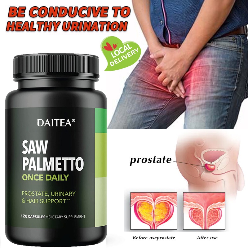 Saw Palmetto Prostate Supplement for Men Promotes Hair Growth and