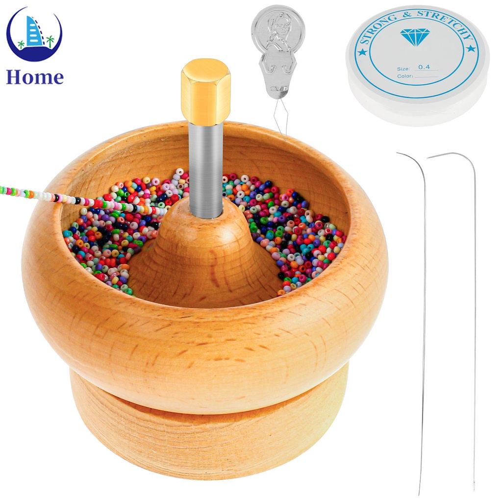 Wooden Bead Spinner Portable Spin Bead Loader EffortSaving Beading