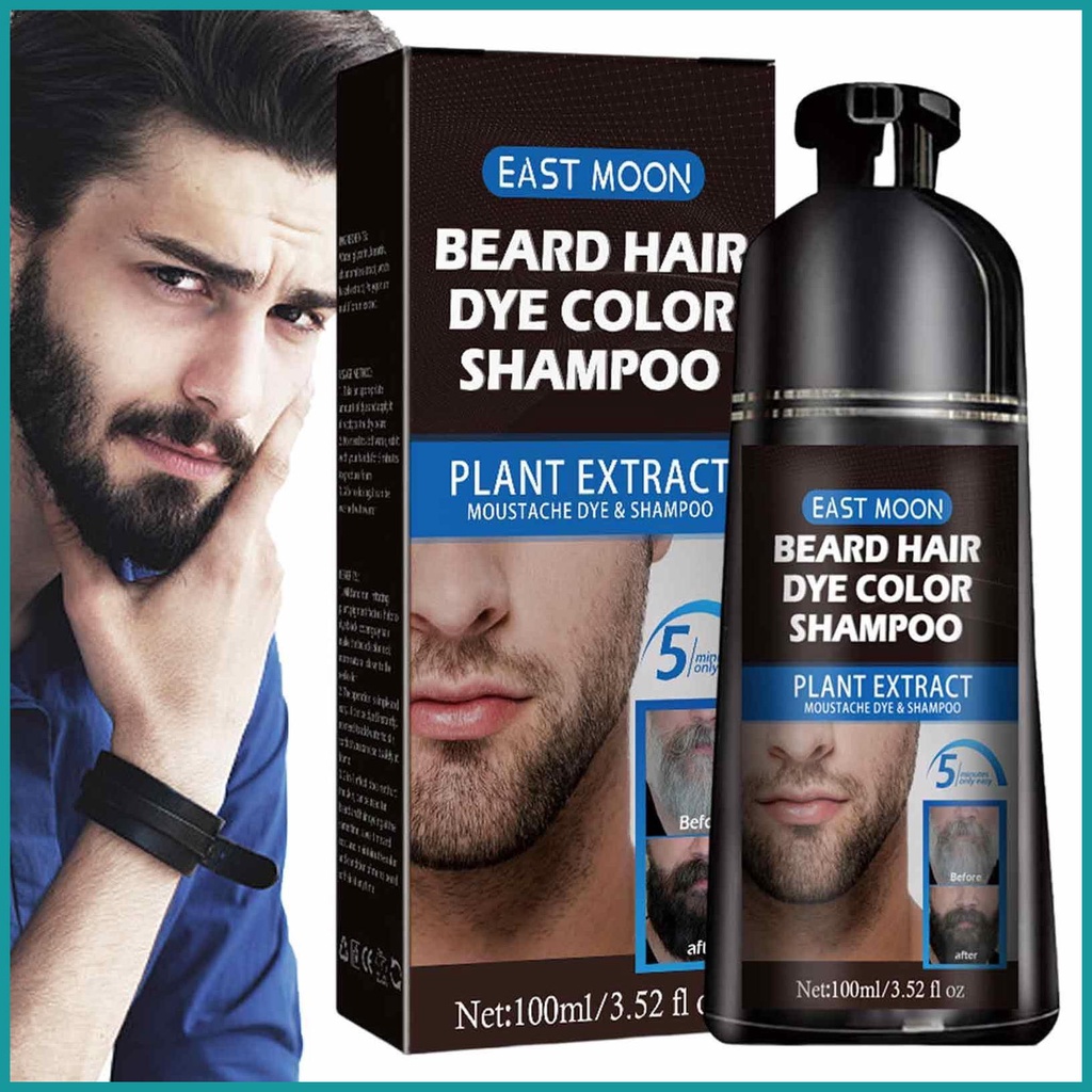 Beard Color 100ml Fast Acting Natural Beard Color Shampoo Mustache