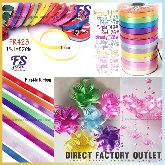 Flower ribbon/riben plastik/ hiasan hantaran/accessories/flower bouquet ...