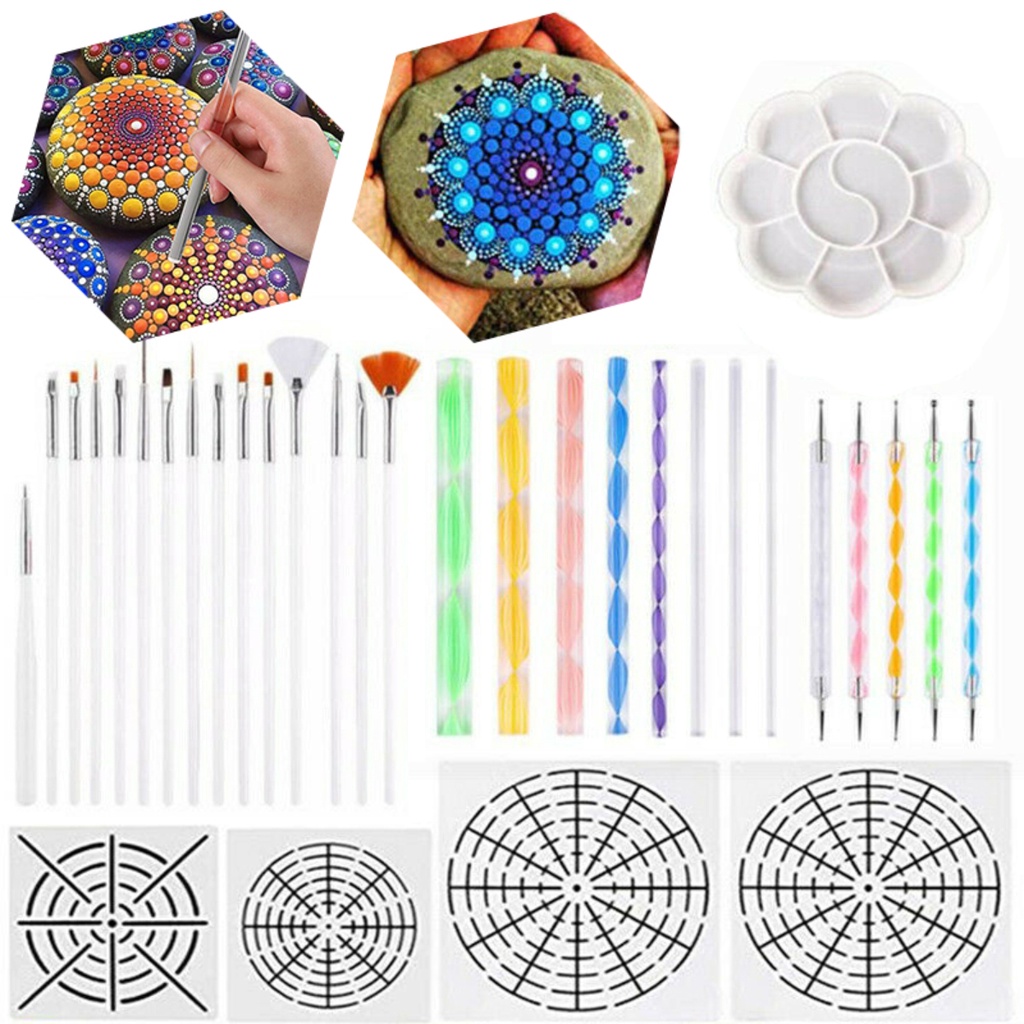 mandala dotting tools painting kit-rock dot