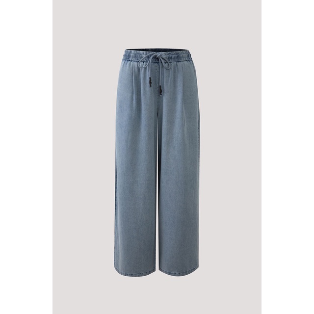 LALU Elasticated Denim Wide Leg Pants | Shopee Malaysia