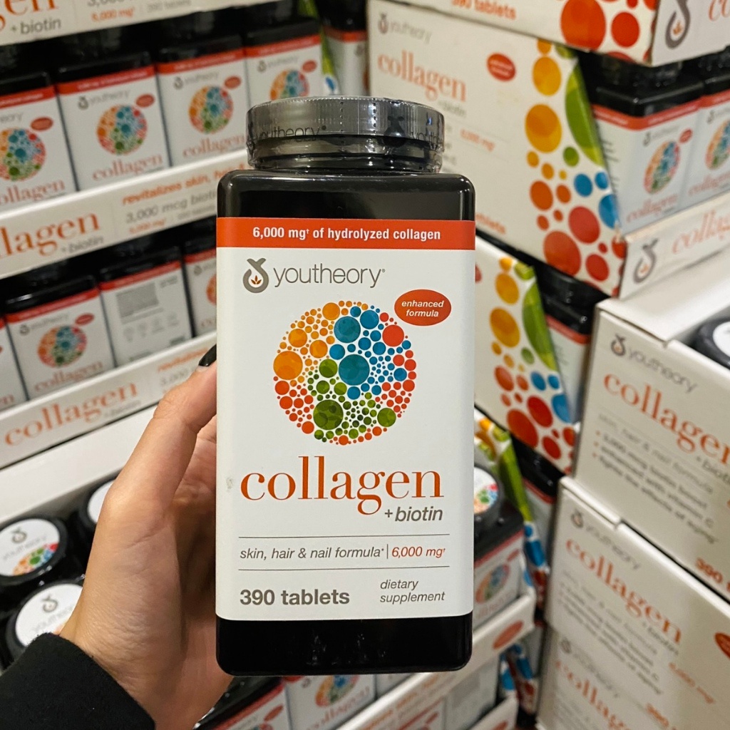 Youtheory Collagen Type 1 2 & 3 390 oral tablet beautiful skin tablets