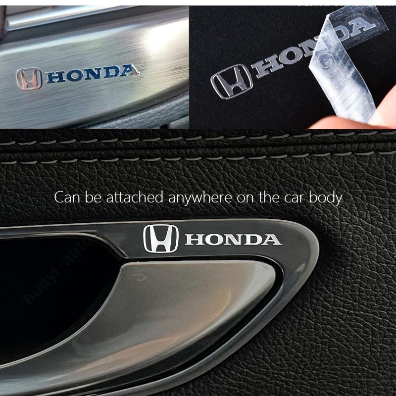 Honda Logo 3D Exterior Metal Sticker Car Interior Decorative Sticker ...