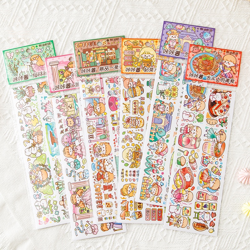 50cm Long Cute Cartoon Girl Life Stickers Scrapbook Deco DIY Washi ...