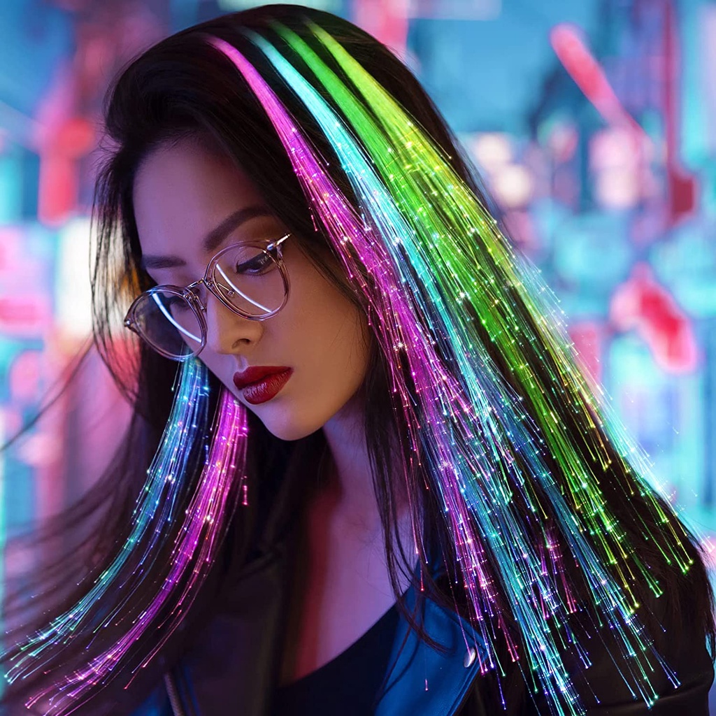 Glowing Hair Braid Christmas Decorations LED Headband Party Hairlights ...