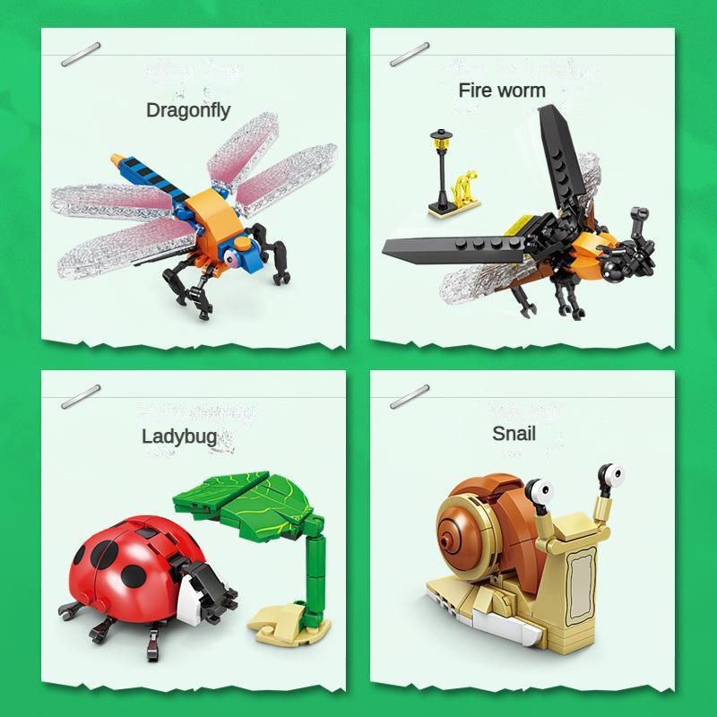 Lego Building Blocks Children's Educational Assembling Insect Family ...
