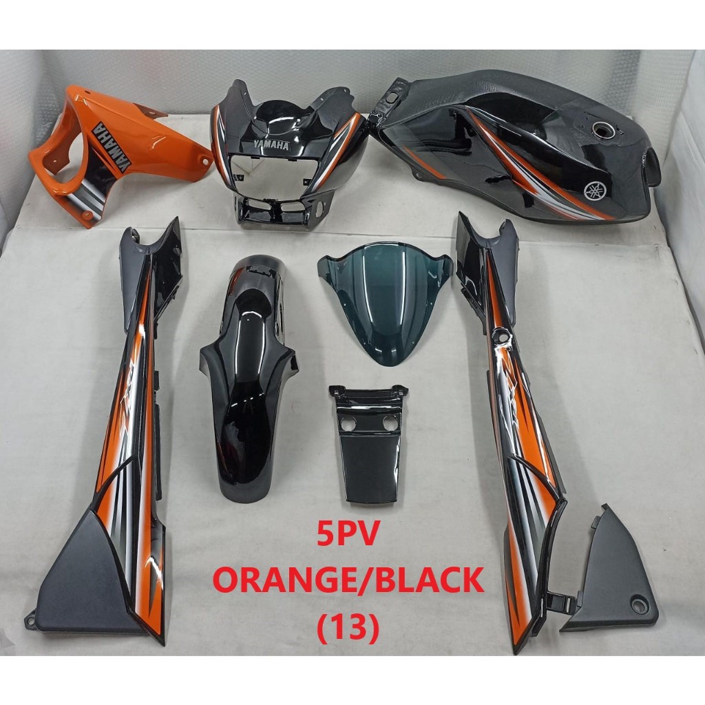 RXZ OEM (13TH) 5PV BODY COVER SET WITH FUEL TANK SIAP STICKER TANAM 2K ...