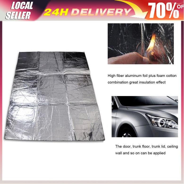 Automotive Heat Shield Insulation 1M x 1.4M Car Sound Deadener soundproofing Engine Firewall