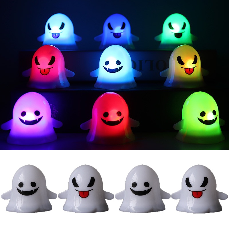 Halloween Cute Emoticon LED Ghost Face Colorful Night Lamp / Lovely ...