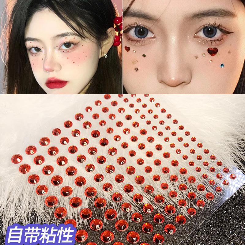 Eye Sticker Eye Face Red Pearl Crystal Face Decoration Tear Drop