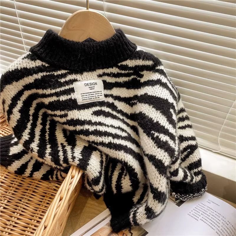Baby Children's sweaters Autumn New Boys and Girls zebra sweaters Baby