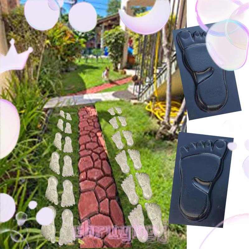 Outdoor Stepping Stone, Concrete Molds and Forms, 2 Packs Footprint