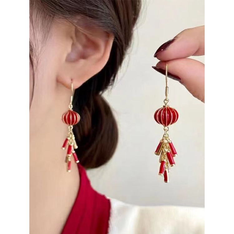 Chinese lantern earrings hotsell