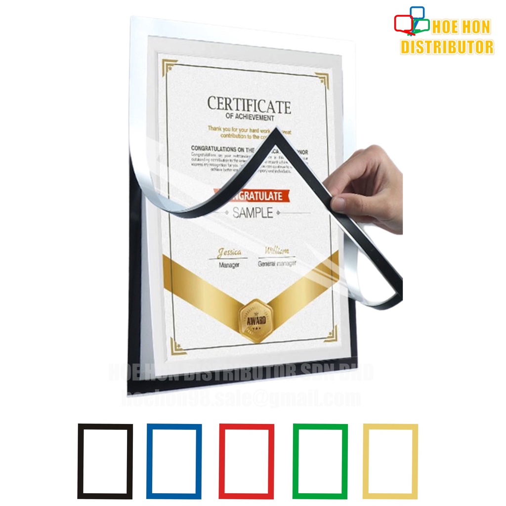 Certificate Photo Frame A4 1pc Multipurpose Wall Sticker Paper Holder Display Board