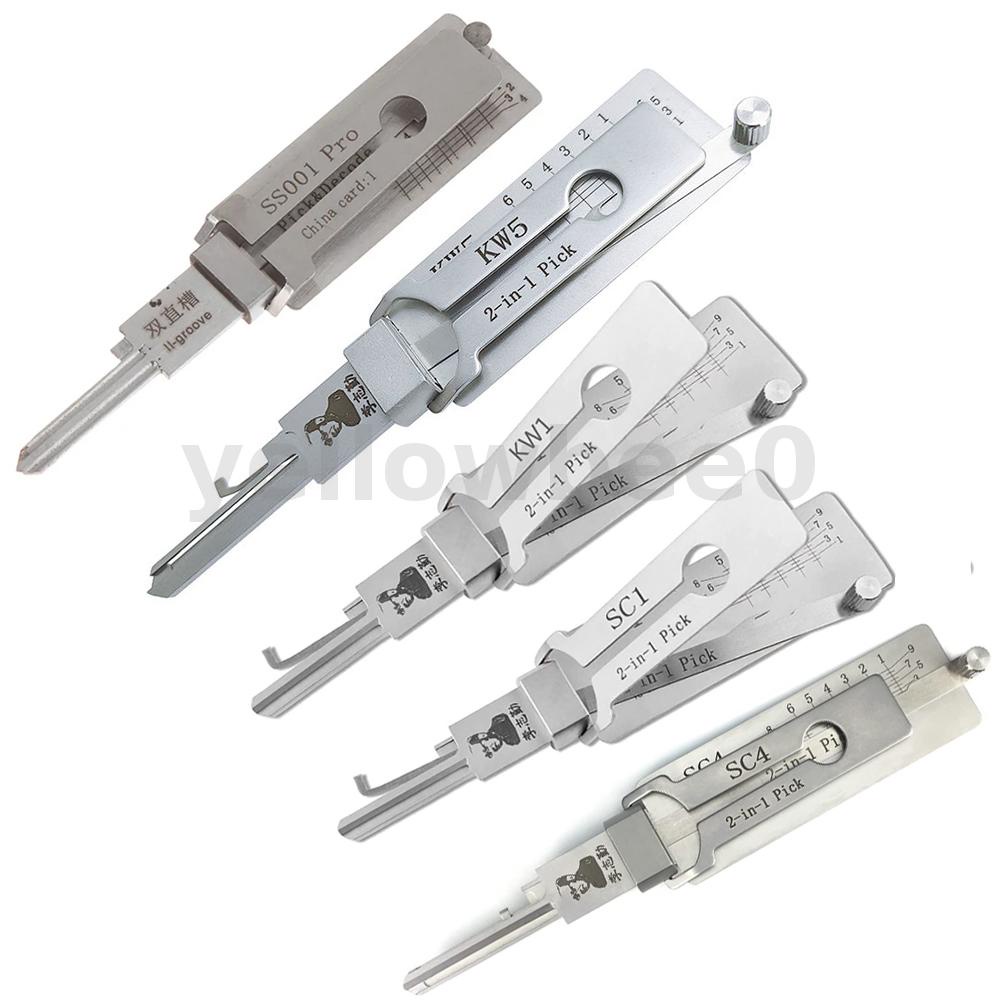 Yellowbee Lishi 2 in 1 tools KW1 SS001 SS002 KW5 SC1 SC4 Decoder Locks ...