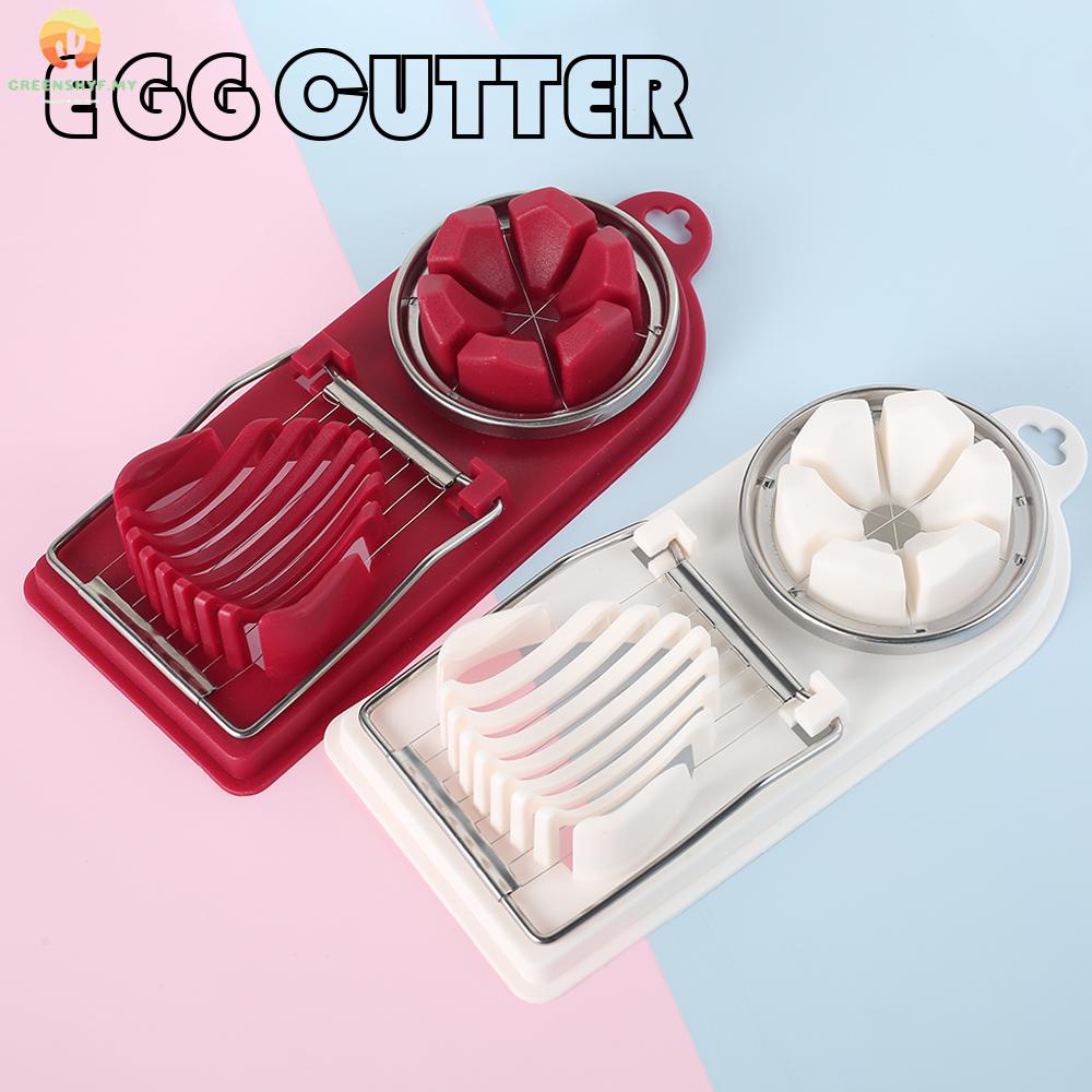 Egg Cutter Stainless Steel boiled Egg Slicer Sectioner Cutter Mold  Flower-Shape