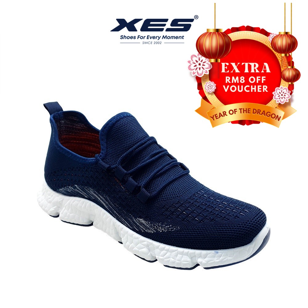 XES Men BSMCHC02 Slip On Sneaker (Black, Navy) Shopee Malaysia