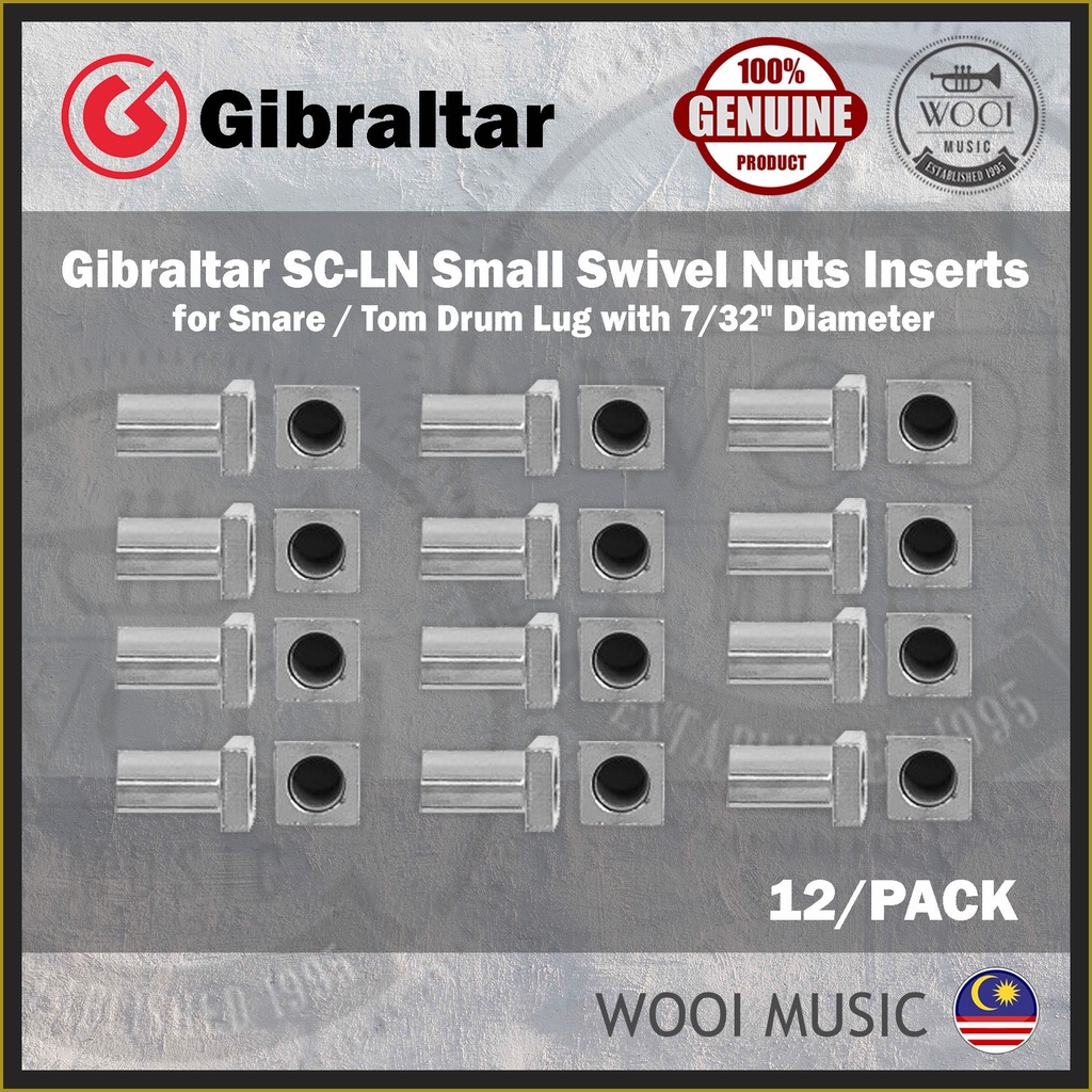 Gibraltar SCLN Small Swivel Nuts Inserts for Snare / Tom Drum Lug with