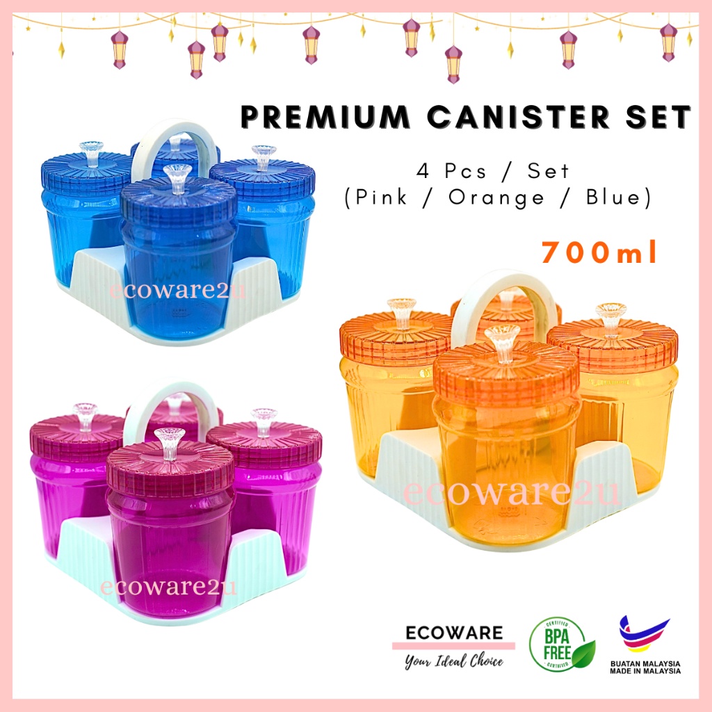 BakingPanda 4pcs Bekas Kuih Raya Set / Cookies Container Set / Bekas ...