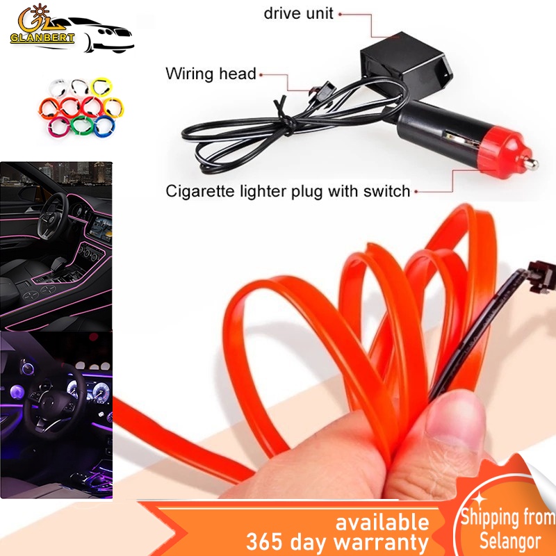 【Ready Stock】 5Meters Flexible Neon Light EL Wire Rope Car Interior ...