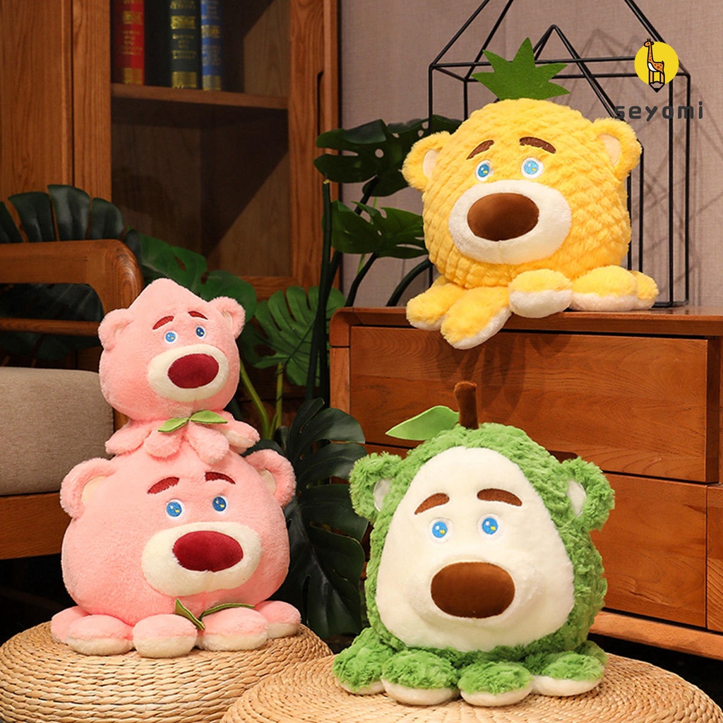 Fluffy Flip Animal Plush Toy Double Face Reversed Colorful Bear Octopus