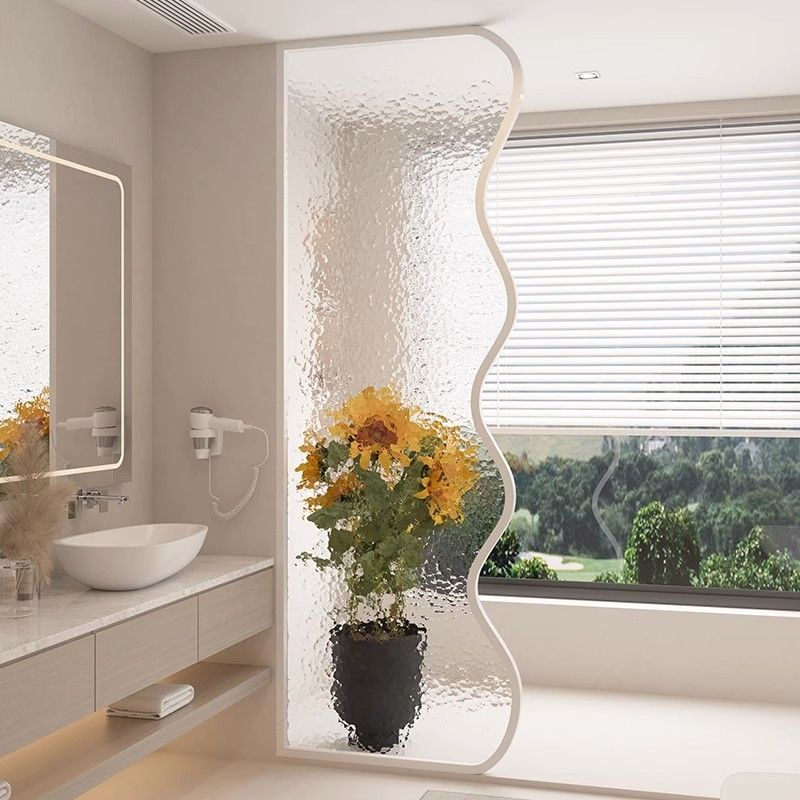 Light Luxury Water Ripple Wave Screen Bathroom Partition Changhong ...