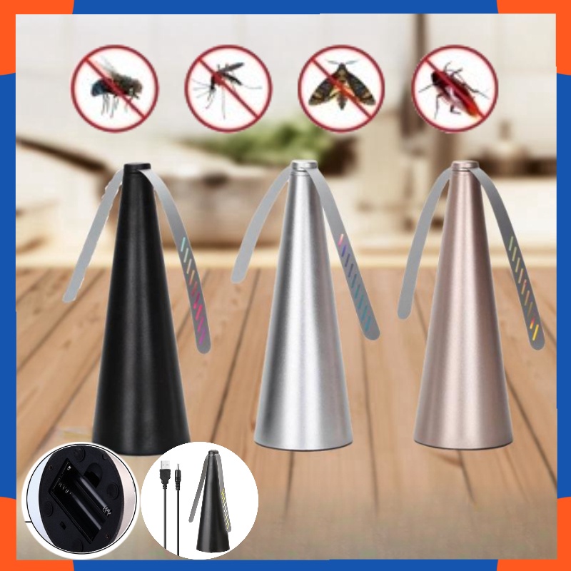 Battery/USB Fly Repellent Fan Mosquito Killer Pest Fan Penghalau Lalat ...