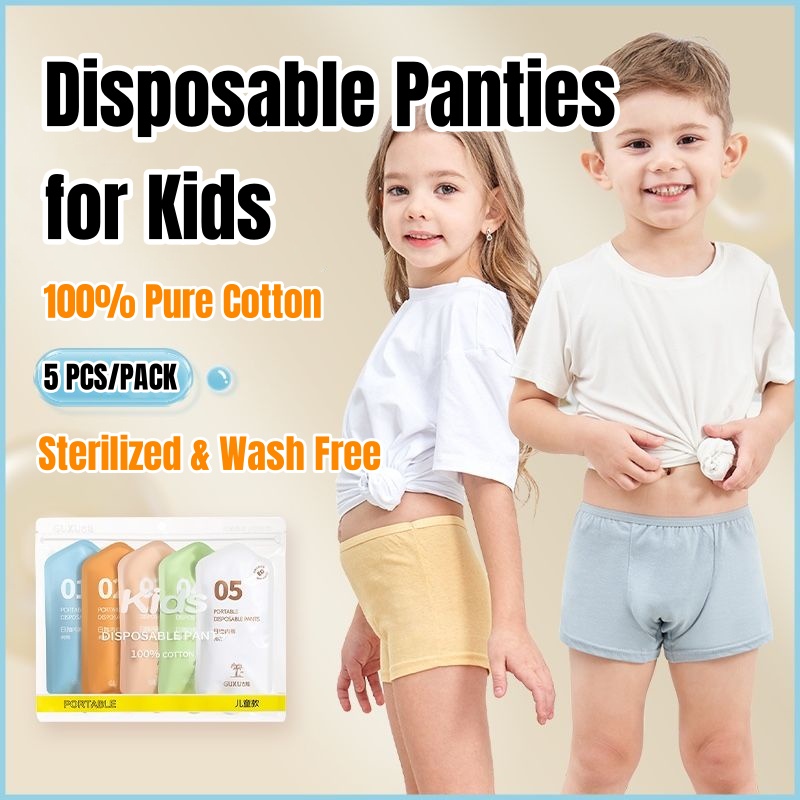 Pure Cotton Kids Disposable Underwear Kids Panties Boys Boxer