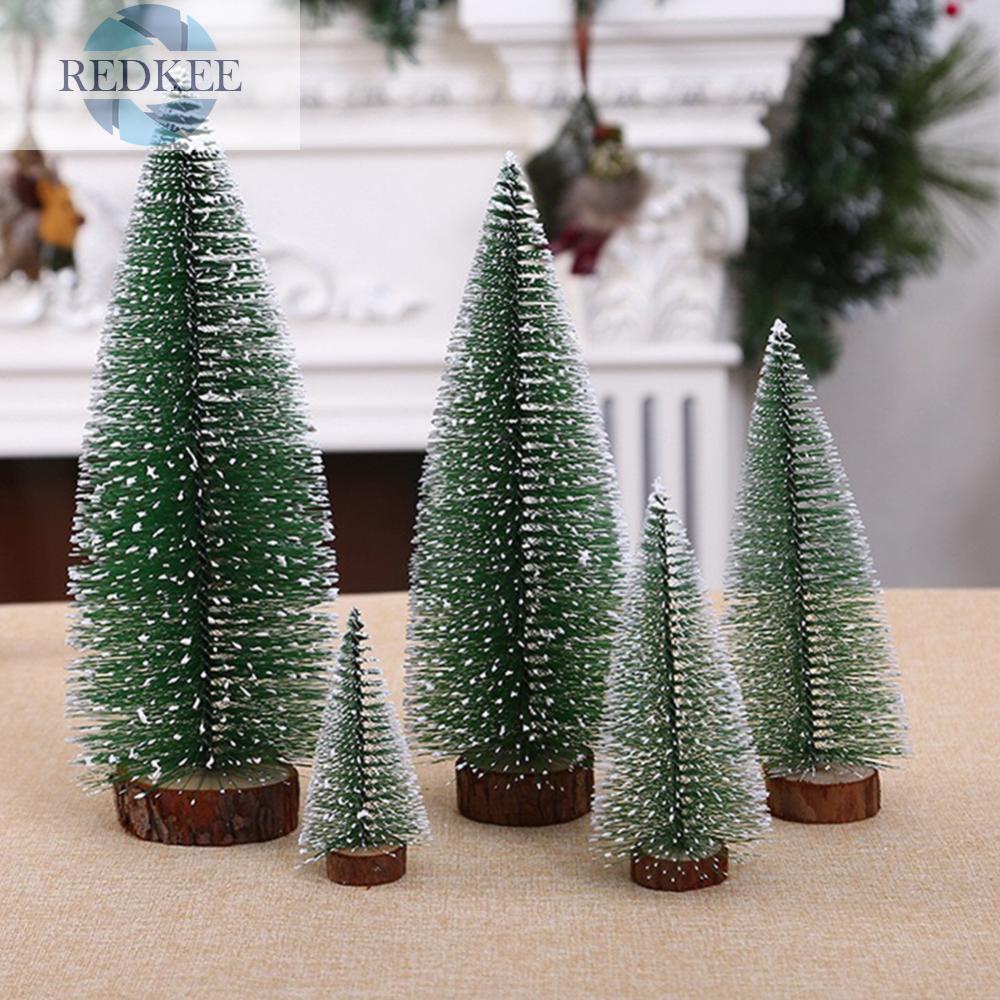 [Redkee.my] Mini Christmas Tree with Wooden Base Small Artificial Trees
