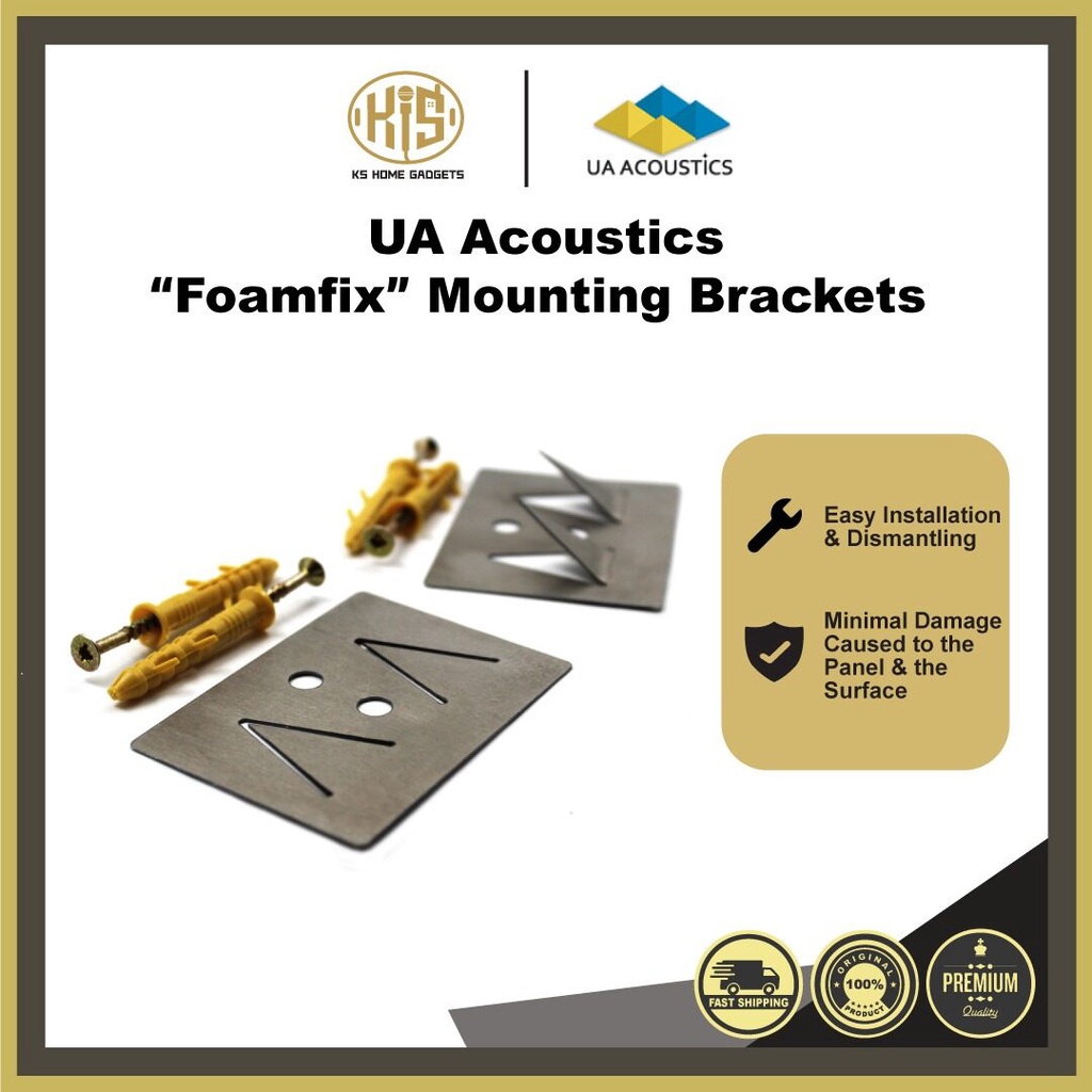 UA Acoustics Mounting Bracket FoamFix 1 Box (10Pcs) | Shopee Malaysia